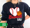 Love Baseball, Love Gigi, Best Baseball Gift For Gigi, Love Sport, Baseball Gigi, Digital Files, Png Sublimation