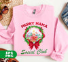 Merry Mama, Social Club, Xmas Ball, Laurel Wreath, Merry Christmas, Digital Files, Png Sublimation