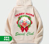 Merry Mama, Social Club, Xmas Ball, Laurel Wreath, Merry Christmas, Digital Files, Png Sublimation