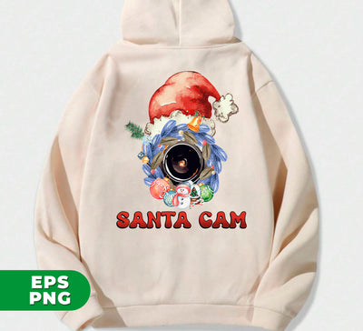 Santa Camera, Love Santa, Merry Christmas, Xmas Lover, Cute Santa Claus, Digital Files, Png Sublimation