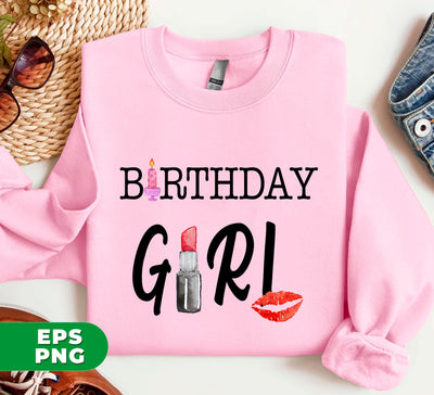 Birthday Girl, Love Birthday, Birthday Gift, Girly Gift, Gift For Her, Gift For Birthday, Digital Files, Png Sublimation