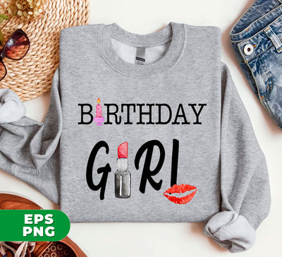 Birthday Girl, Love Birthday, Birthday Gift, Girly Gift, Gift For Her, Gift For Birthday, Digital Files, Png Sublimation