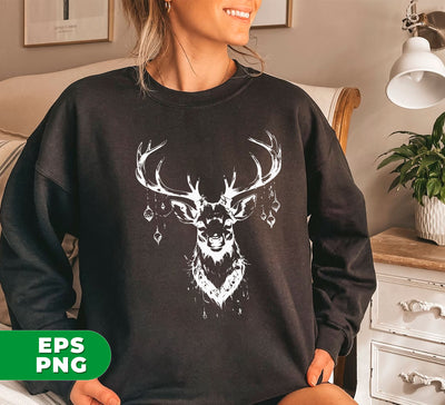 Buck Lover, Merry Christmas, Deer Silhouette, Christmas Gift, Digital Files, Png Sublimation