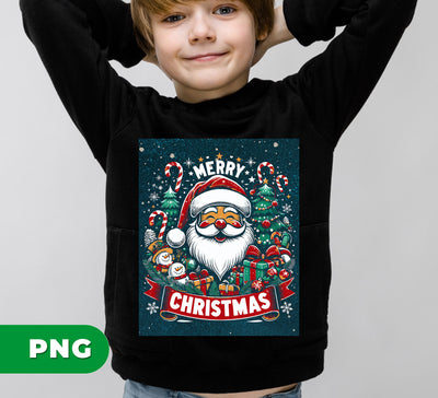 Merry Christmas, Xmas Poster, Santa Face, Xmas Gift, Xmas Tree, Digital Files, Png Sublimation