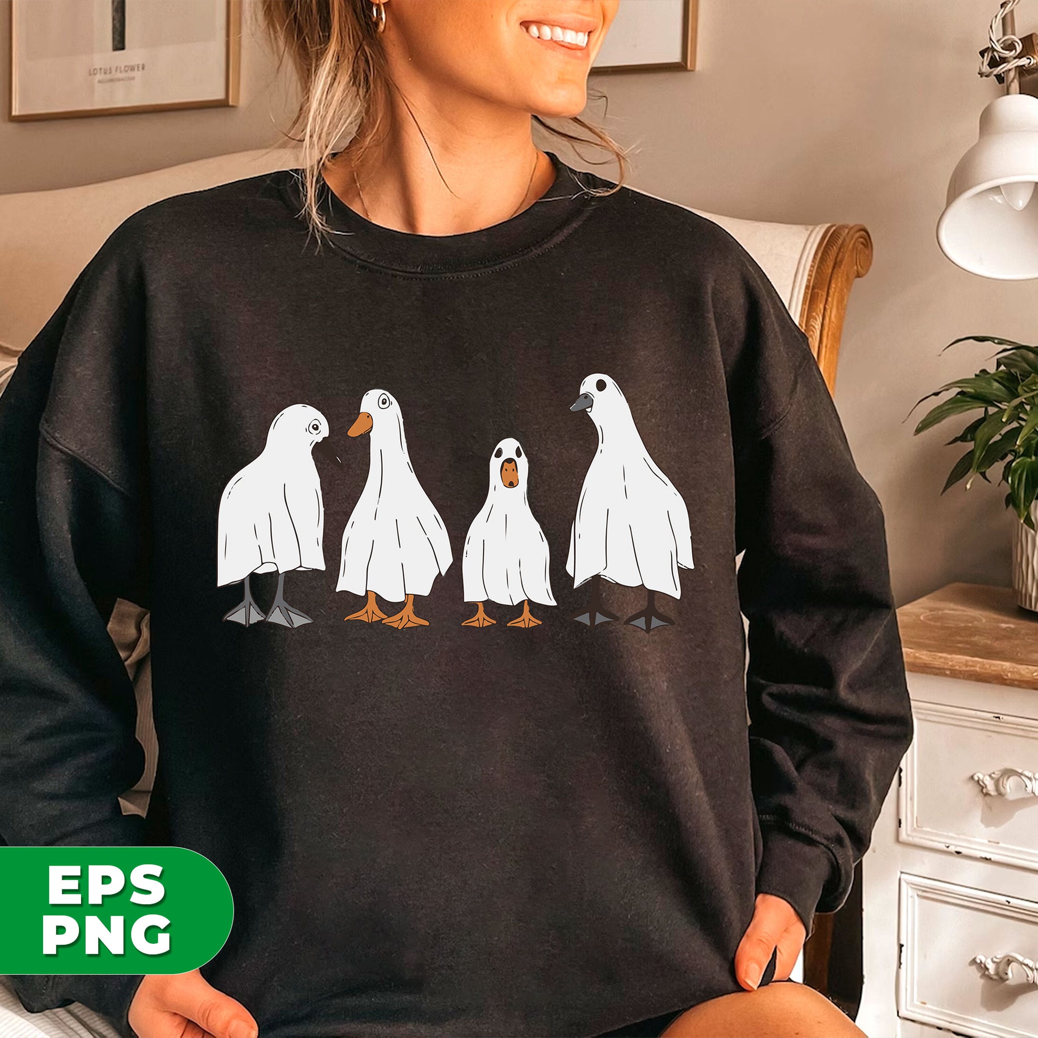 Happy Halloween, Funny Duck, Funny Goose, Cute Goose, Funny Boo, Digital Files, Png Sublimation