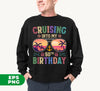 Cruising Into My 50th Birthday, Retro Birthday, Cruising Gift, Digital Files, Png Sublimation