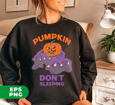 Horror Pumpkin, Don't Sleeping, Horror Night, Happy Halloween, Digital Files, Png Sublimation