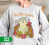 Tis The Season, Cute Boo, Cute Ghost, Flower And Rainbow, Digital Files, Png Sublimation