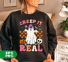 Creep It Real, Groovy Halloween, Cute Boo, Head Pumpkin, Skull, Digital Files, Png Sublimation