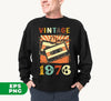 Vintage 1976, Birthday 1976 Retro, Classic 1976, Cassette 1976, Digital Files, Png Sublimation