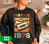 Vintage 1976, Birthday 1976 Retro, Classic 1976, Cassette 1976, Digital Files, Png Sublimation