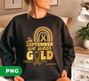 In September We Wear Gold, Childhood Cancer Awareness, Digital Files, Png Sublimation