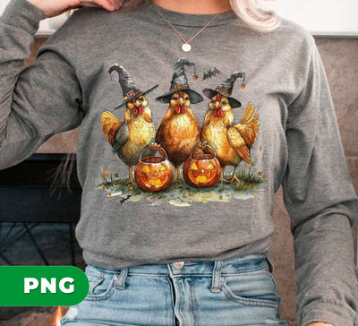 Chicken Witches, Witchens, Happy Halloween, Chicken Halloween, Digital Files, Png Sublimation