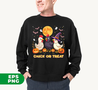 Chick Or Treat, Chicken Witchens, Happy Halloween, Digital Files, Png Sublimation