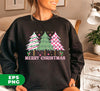 Pink Christmas, Christmas Tree, Pink Plaid Xmas Tree, Digital Files, Png Sublimation