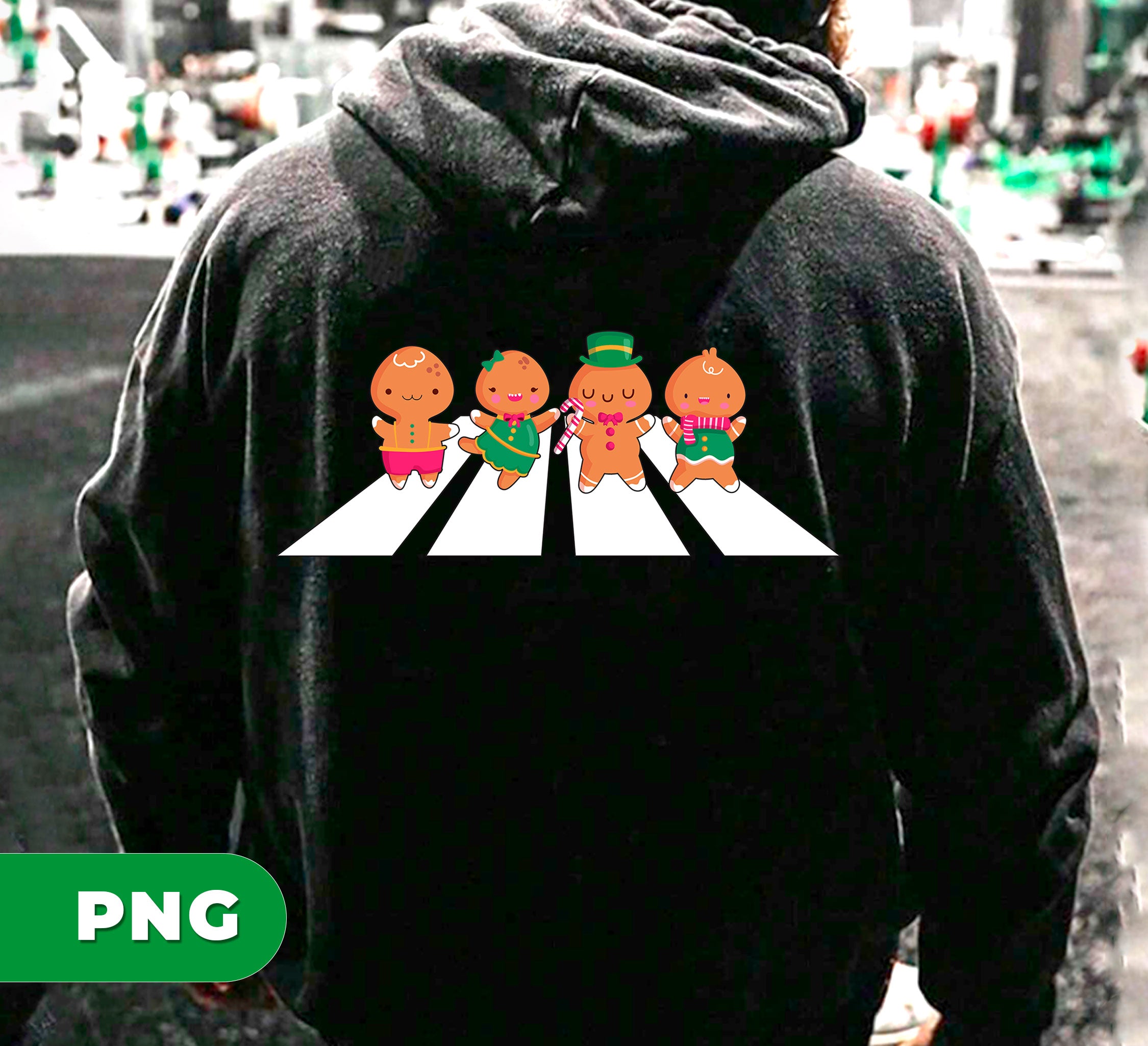 Gingerbread Walking, Love Christmas, Road Crossing, Digital Files, Png ...