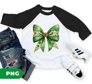 Green Bow, Coquette Bow, Royal Bow, Shamrock Pattern, Digital Files, Png Sublimation