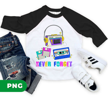 Never Forget, My Memories, Retro Cassette, Cassette 90s, Digital Files, Png Sublimation