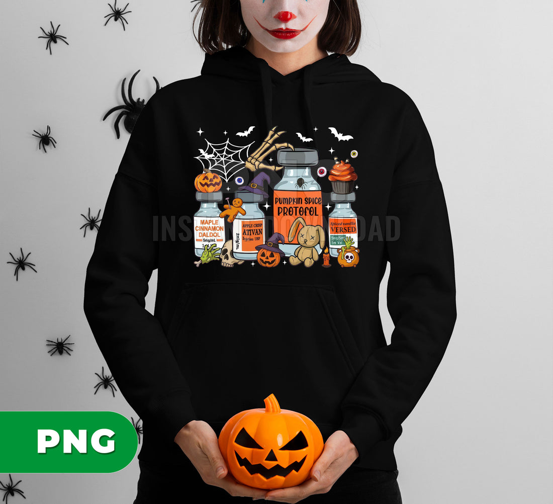 Halloween Nurse PNG, Pumpkin Spice Syringe PNG, Funny Nurse Halloween Sublimation, Medical Vial Cupcake PNG, Spooky Nurse Life Clipart