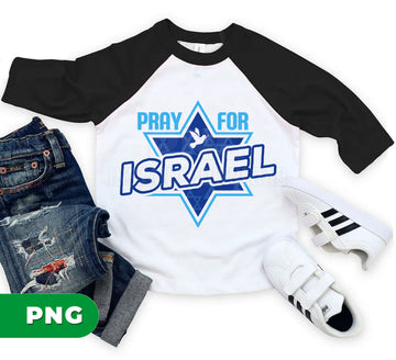 Pray For Israel PNG, Faith Support Design, Patriotic Religious Graphic