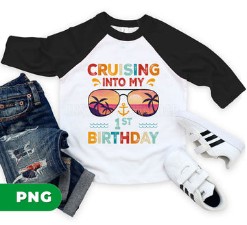 Cruising Into My 1st Birthday PNG, Retro First Birthday Design, Baby Boy Birthday Gift