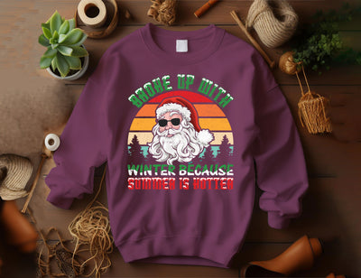 Broke Up With Winter, Because Summer Is Hotter, Cool Santa, Digital Files, Png Sublimation