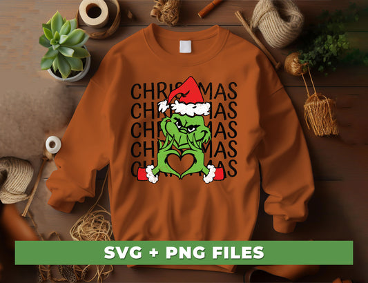 Grinchmas, Grinch Christmas, Green Grinch, Merry Christmas, Digital Files, Png Sublimation