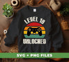 Level 16 Unlocked, Retro Birthday, 16th Birthday, Gamer Birthday, Digital Files, Png Sublimation