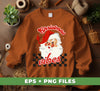 Christmas Vibes, Groovy Xmas, Cute Santa, Santa Face, Digital Files, Png Sublimation