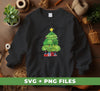 Merry And Bright, Christmas Tree, Love Christmas, Digital Files, Png Sublimation