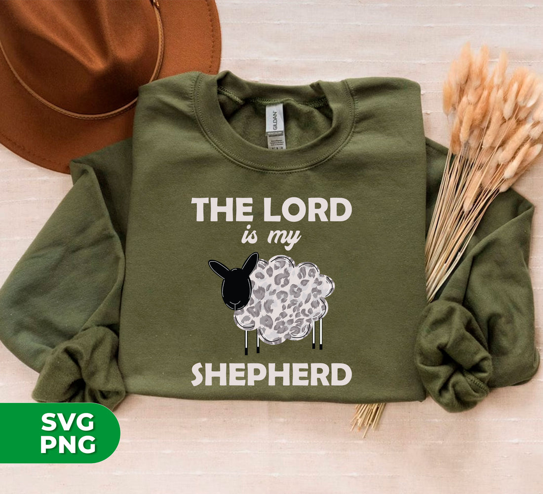 This digital download features a leopard patterned sheep design with the biblical quote "The Lord Is My Shepherd". The high-quality PNG file is ideal for embroidery, home décor, fashion and more. Enjoy this cute lamb design with sublimation in any creative project.