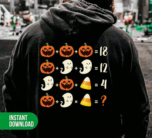 Math Halloween, Funny Halloween, Halloween Iconic, Digital Files, Png Sublimation