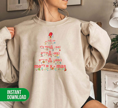 Merry Xmas, Merry Christ-math, Christmas Tree, Digital Files, Png Sublimation
