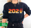 Retro 2024, Happy New Year 2024, Love 2024, Digital Files, Png Sublimation