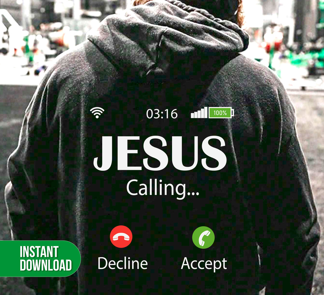 Discover this unique Pastor gift featuring a call from Jesus on a phone screen! Our digital files are in PNG Sublimation, so you can print the perfect gift for an inspirational Pastor in your life.