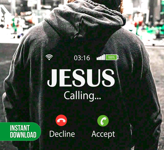 Jesus Is Calling You, Pastor Gift, Phone Screen, Digital Files, Png Sublimation