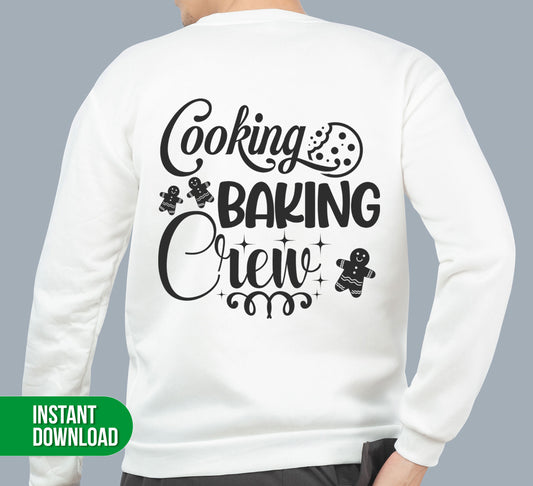 Cooking Baking Crew, Gingerbread Baking, Merry Xmas, Digital Files, Png Sublimation