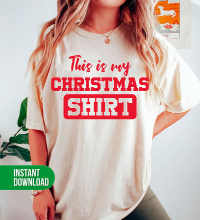 This Is My Christmas Shirt, Merry Christmas, Xmas Shirt, Digital Files, Png Sublimation