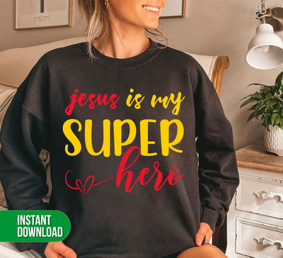 Jesus Is My Super Hero, Pastor Lover, Hero Pastor, Christian, Digital Files, Png Sublimation