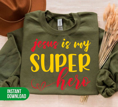 Jesus Is My Super Hero, Pastor Lover, Hero Pastor, Christian, Digital Files, Png Sublimation