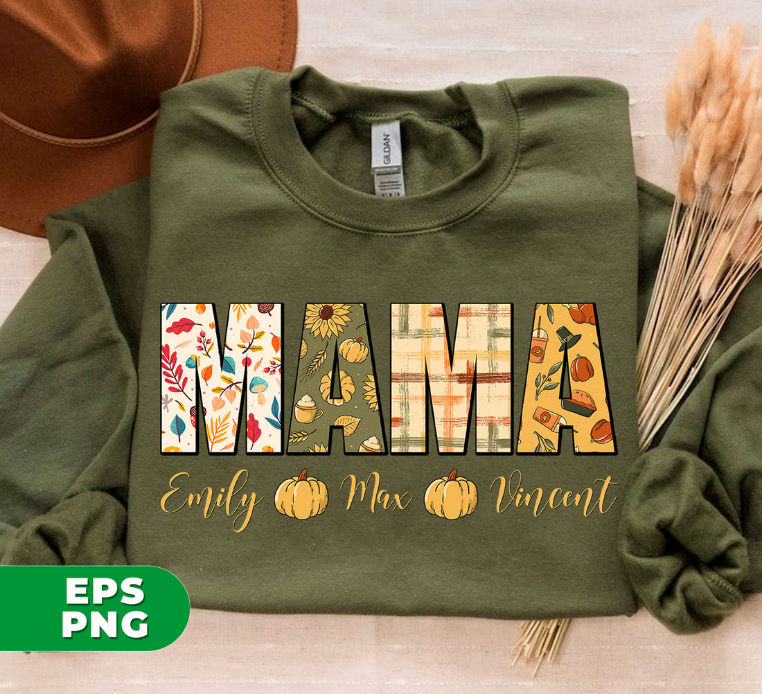 Celebrate Thanksgiving with personalized flair! Our "Thanks For Mama" design includes customizable names and digital PNG files for high-quality sublimation. Show Mama some love this holiday with a unique and heartfelt gift. Happy Thanksgiving from our family to yours.