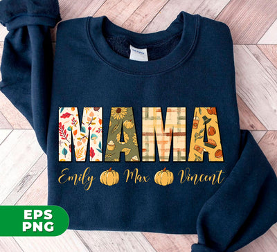 Thanks For Mama, Mama Thanksgiving, Custom Name, Digital Files, Png Sublimation