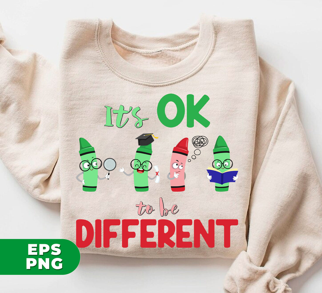 Embrace uniqueness with It's Okay To Be Different Special Crayon. Stand out from the crowd with I'm Different digital files in PNG sublimation format. Emphasize individuality and celebrate diversity.