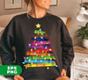 Crayon Xmas Tree, Crayon-mas Tree With Light Line, Digital Files, Png Sublimation