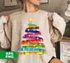 Crayon Xmas Tree, Crayon-mas Tree With Light Line, Digital Files, Png Sublimation