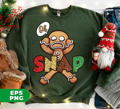 "Oh Snap" with Glitter Snap! These adorable Gingerbread designs are perfect for any holiday project. With the worry-free Png Sublimation digital files, you'll have endless possibilities for crafting and personalization. Expertly designed for easy use.