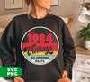 Est 1984, Vintage 1984, 1984 Birthday, All Original Parts, Digital Files, Png Sublimation