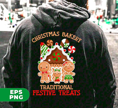 Christmas Bakery, Traditional Festive Treats, Gingerbread Family, Trendy Christmas, Digital Files, Png Sublimation