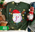 Introducing Baseball Christmas, the must-have design for the holiday season. Featuring a bright light line and festive reindeer Xmas horn, this trendy design is perfect for all your Christmas projects. With digital files and PNG sublimation, you can easily add this design to any product. Get it now and add some holiday cheer to your creations!