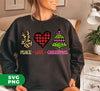 Peace Love Christmas, Leopard Christmas, Plaid Christmas, Trendy Christmas, Digital Files, Png Sublimation